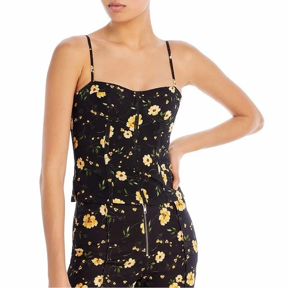 AQUA x Kristopher Block | Floral Corset Top, S - Picture 3 of 5